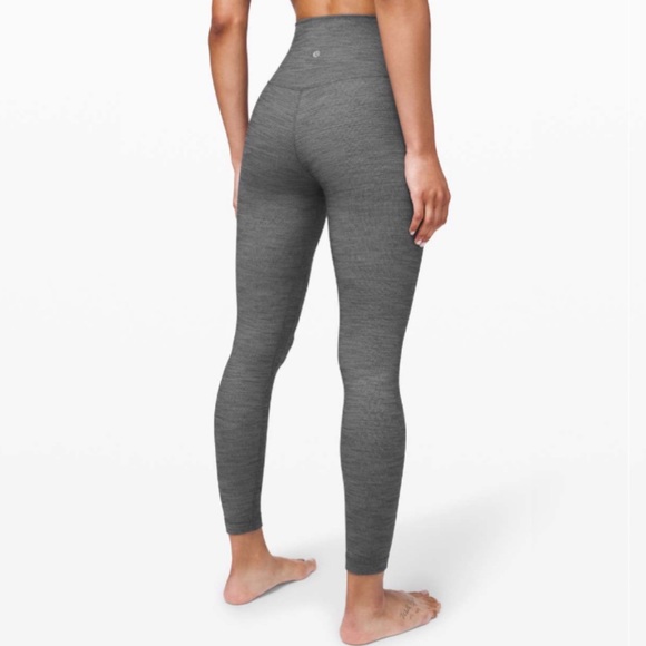 LULULEMON Athletica Align Pant II 25” Mini Heathered Herringbone Black/White - Picture 2 of 14